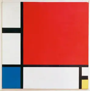 Verk av Mondrian.