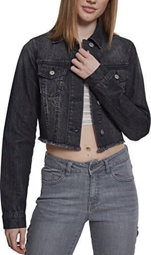 Schwarze Jeansjacke Damen Kurz