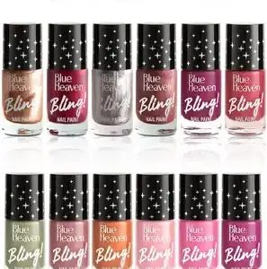 BLUE HEAVEN Bling Nail Paint Colour Mania Set MultiColor