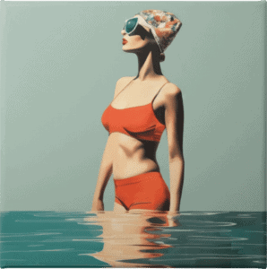 Swim Medley II - Unframed Stretched Canvas