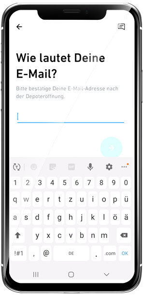 Trade Republic Depoteröffnung: Persönliche Daten eingeben.