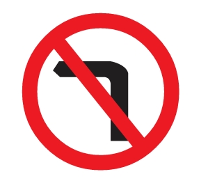 No left turn