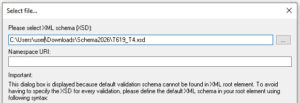 Notepad++ CRA XML validation schema selection