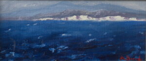 View of Corsica from Santa Teresa di Gallura oil painting by Andrea Bocedi