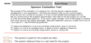 sponsor evaluation