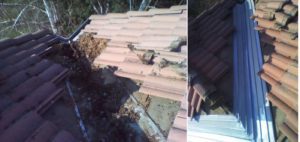 Valley is packed with debris