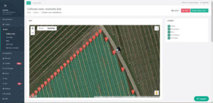 HSS uses Belgian Agromanager software to manage tree positions and AB-lines. Each line of trees had a unique number and the location of every individual tree is also known. These data are used for path and operations planning. - Photo: HSS