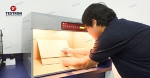 TT-B60+ Color Assessment Cabinet used for Tarkett Sports flooring quality control