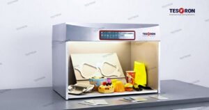 Color assessment cabinet used for accurate shade matching under multiple light sources in the UK