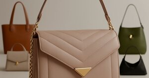 Collage of luxury vegan handbags in various colors and styles with the text “Top Luxury Vegan Bags” in the center.