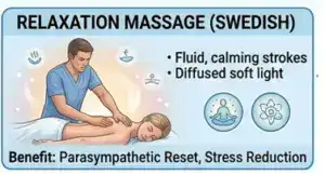 Patient receiving Relaxation Massage (Swedish) Treatment at Prairie Osteopath Medical Clinic