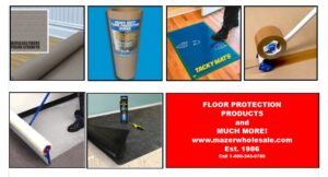 Bulk floor protection products – carpet protection film, floor protection boards, tacky mats, and more at wholesale prices.