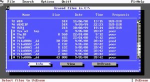 Die Undelete-Funktion der Norton Utilities