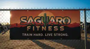 Vinyl Banner Mockup - Saguaro Fitness