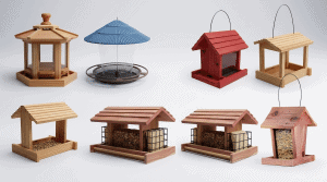 Wooden Bird Feeder