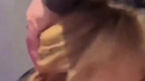 Girl gets facefucked in front of her friends