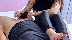 Femdom fetish humiliation slut handjob and fuck