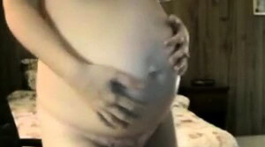 Pregnant BBW girl humiliates her husband on webcam