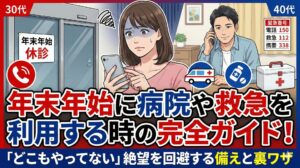 年末年始に病院や救急を利用する時の完全ガイド！「どこもやってない」絶望を回避する備えと裏ワザ