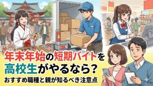 年末年始の短期バイトを高校生がやるなら？おすすめ職種と親が知るべき注意点