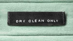 a Dry Clean Only tag on a garment