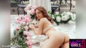 Sensual hot blonde girl loves riding