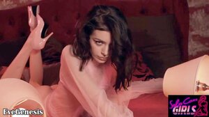 Sexy tall brunette babe with tiny tits