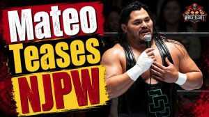 JC Mateo performs a dive during his NJPW run before teasing a possible return after WWE release