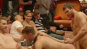 Brandon Moore, Connor Patricks And Jessie Colter – Horny Party Goers Gangbang And Fist A Bound Studs Ass