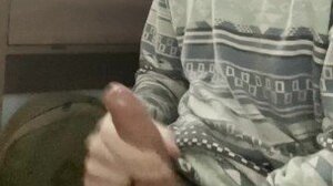 waiting for friend to catch me, cum in from of friend