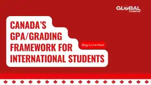 A red-colored banner mentions Canada's GPA Grading System for International Students.