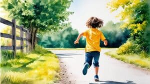 Neurodivergentes Kind rennt weg