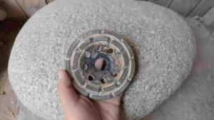 Disco copa diamantado de doble fila para desbaste de piedra volcánica y granito.