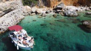 private boat excursion island cres secluted beaches