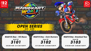 Mario Kart World celebra MAR10 Day con torneo online y recompensas