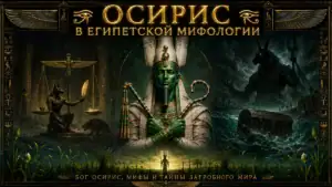 Обложка с Осирисом, Анубисом, весами суда, саркофагом, Нилом и символами загробного мира Египта