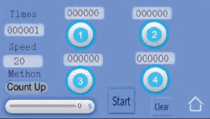 software interface of Martindale Abrasion Tester