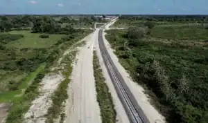 tramo de vías en Balancán