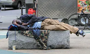 homeless man