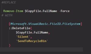 powershell delete forever vs recycle bin