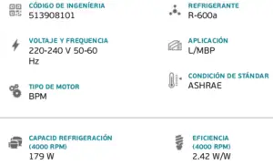 Modelo de compresor inverter Compresor inverter