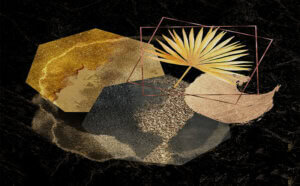 Foto tapeta – Gold abstract lines – varijanta 2