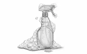 Hygiene services icon, cleaning spray bottle illustration
