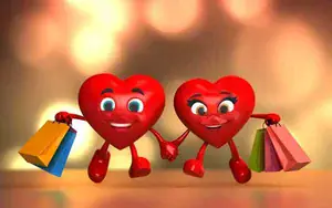 valentine hearts shopping
