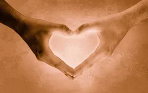 hands in a heart shape
