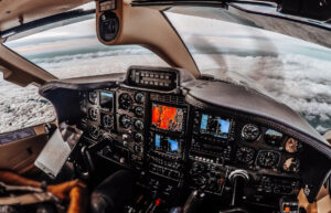 Inside cockpit