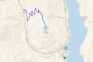 a map of the Buchanan Lookout tower motorcycle route