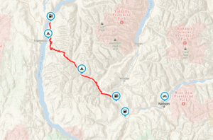 Map of Koch Creek Pass Motorcycle Route