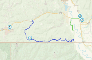 Map of boundary Lake bypass motorcycle route