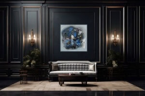 interno di lusso con opera di matteo ferretti